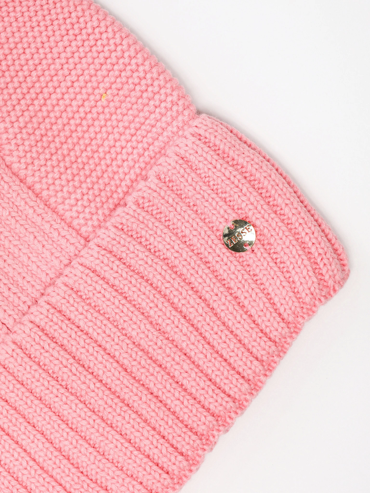 Шапка-бини из смесовой вискозы с отворотом в ассортименте